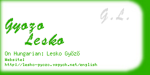 gyozo lesko business card